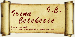 Irina Čeleketić vizit kartica